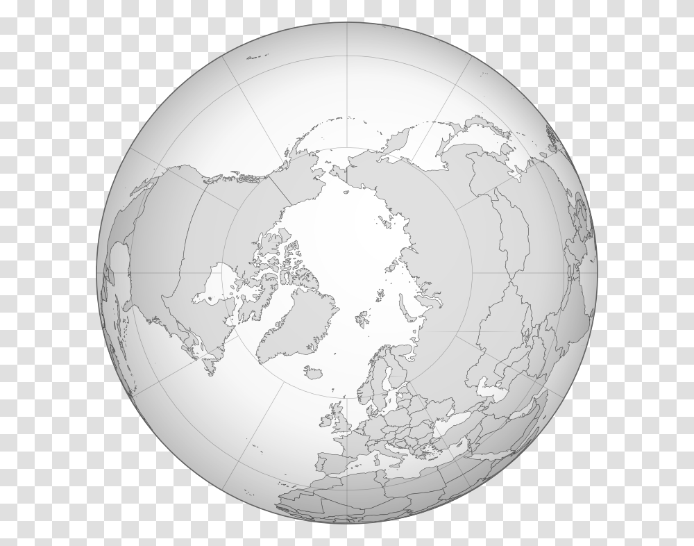 Blankmap Ao 090n North Pole London To North Pole, Outer Space, Astronomy, Universe, Planet Transparent Png