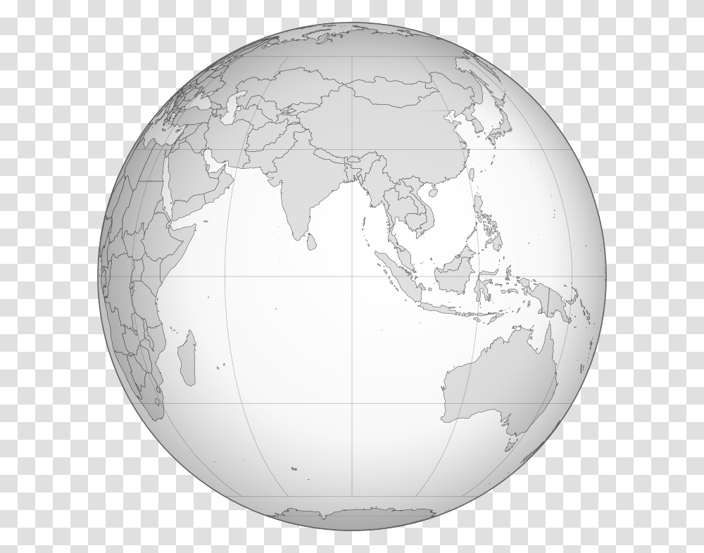 Blankmap Ao 270w Asia Map Of Asia With, Outer Space, Astronomy, Universe, Planet Transparent Png