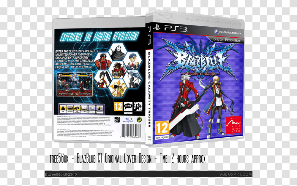 Blazblue Calamity Trigger Playstation 3 Box Art Cover By Blazblue Continuum Shift, Person, Human, Monitor, Screen Transparent Png