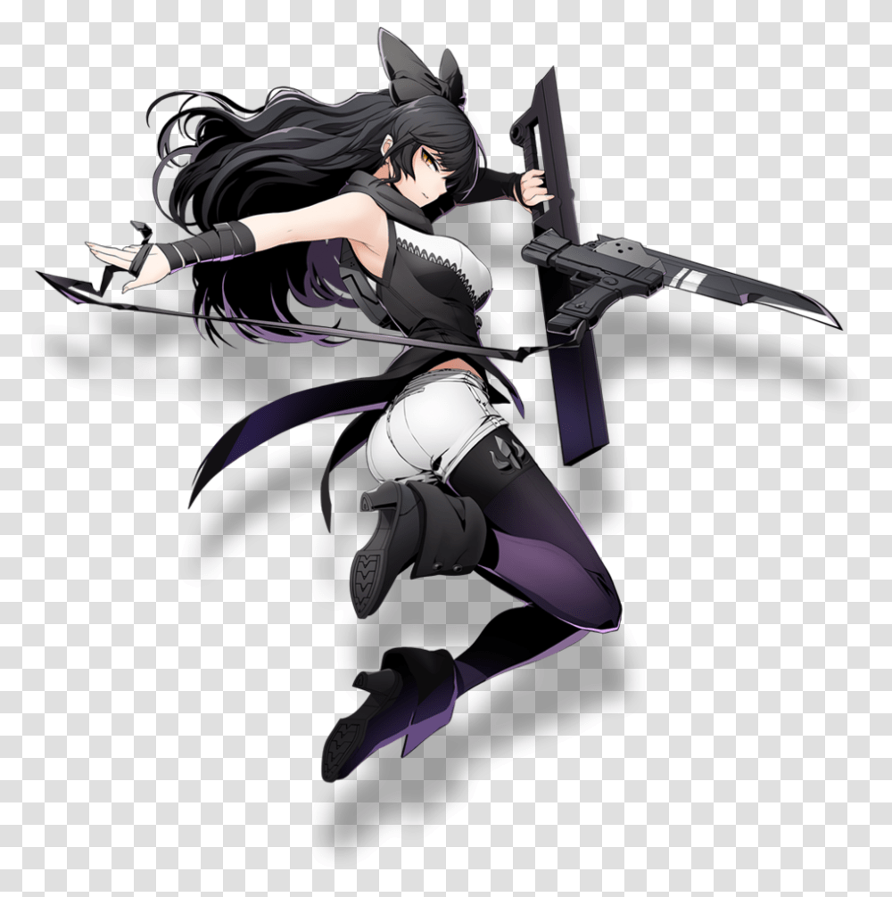 Blazblue Cross Tag Battle Blake, Person, Human, Ninja, Batman Transparent Png