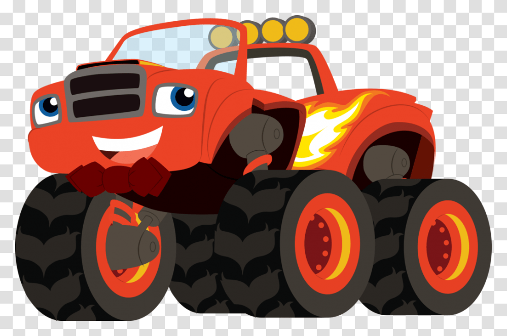 Blaze And Monster Machine Clipart, Vehicle, Transportation, Tractor, Car Transparent Png