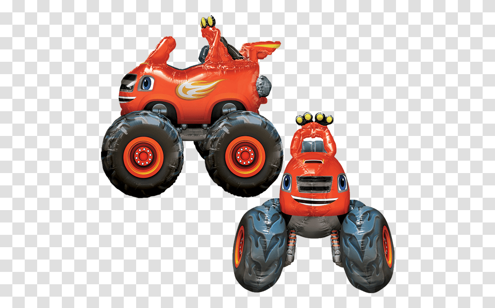 Blaze And The Monster Machine Balloon, Wheel, Vehicle, Transportation, Tractor Transparent Png