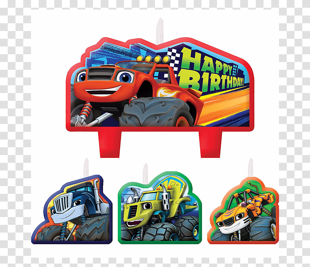Blaze And The Monster Machines Candle Blaze And The Monster Machines Birthday, Bus, Vehicle, Transportation, Neighborhood Transparent Png