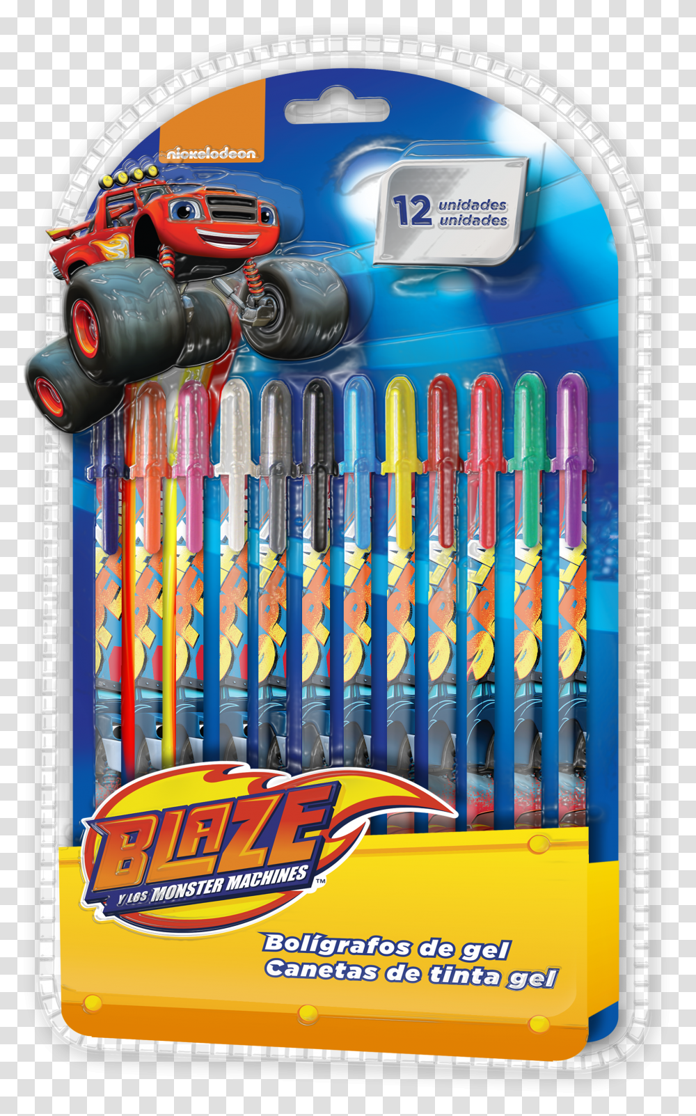 Blaze And The Monster Machines Colorful Gel Pen Pen Transparent Png