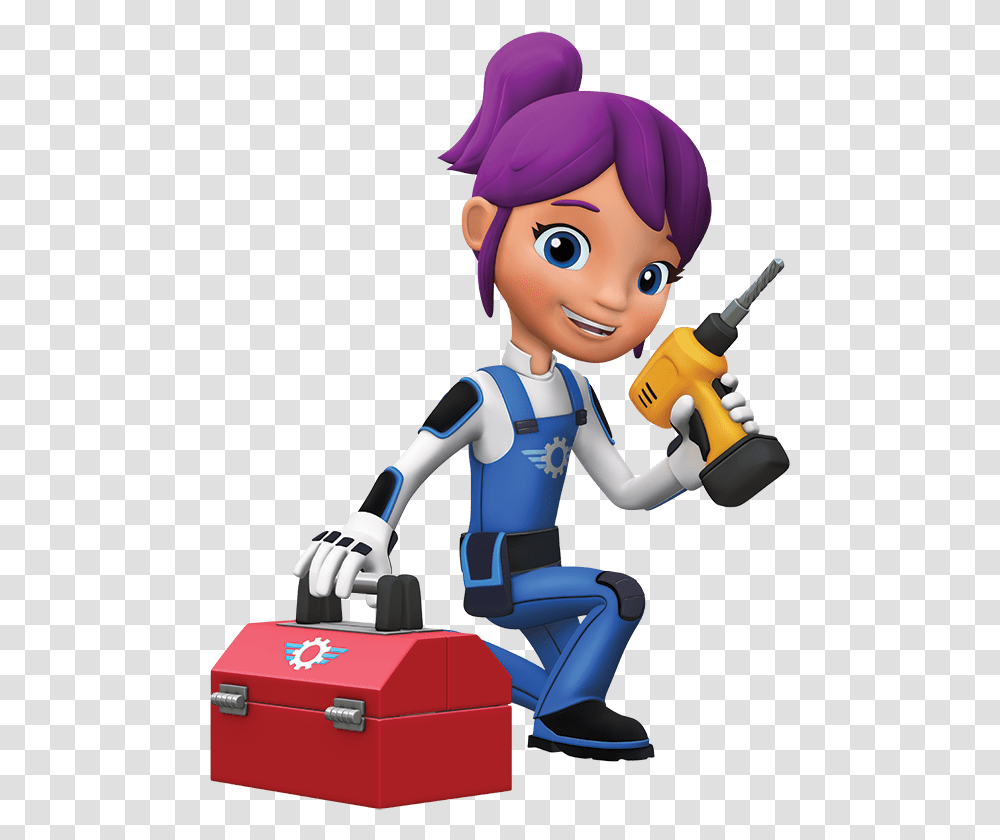 Blaze And The Monster Machines Gabby With Toolbox, Toy, Person, Human, Doll Transparent Png