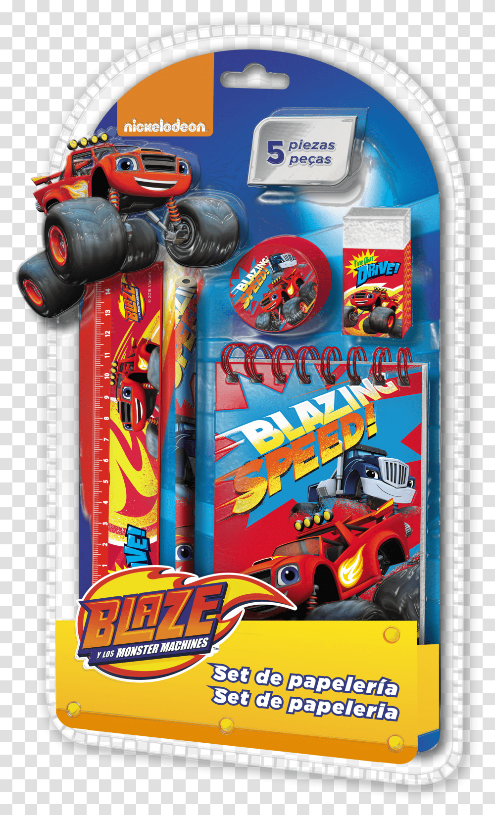 Blaze And The Monster Machines Stationery Set Transparent Png