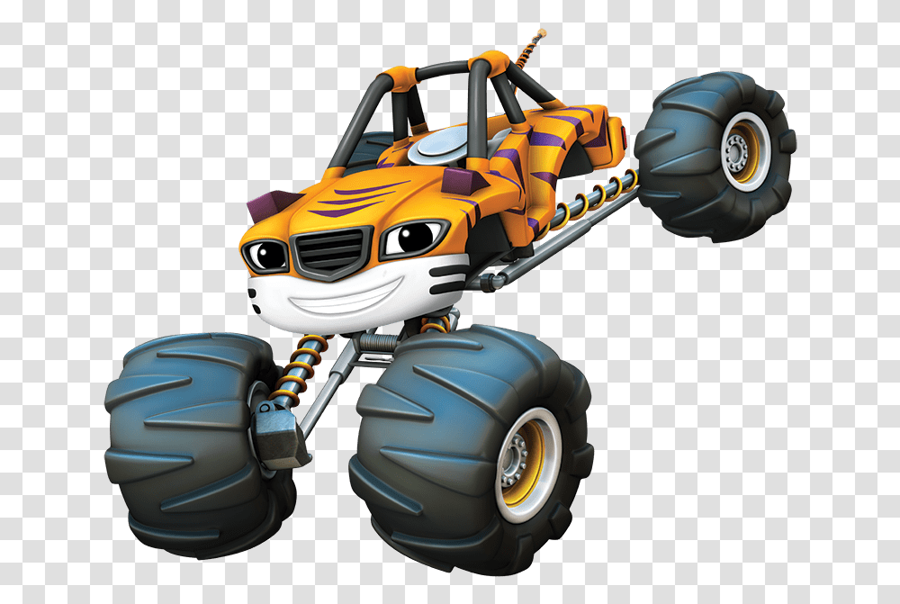 Blaze And The Monster Machines Stripes Blaze Monster Truck Yellow, Toy, Robot, Tire, Car Wheel Transparent Png