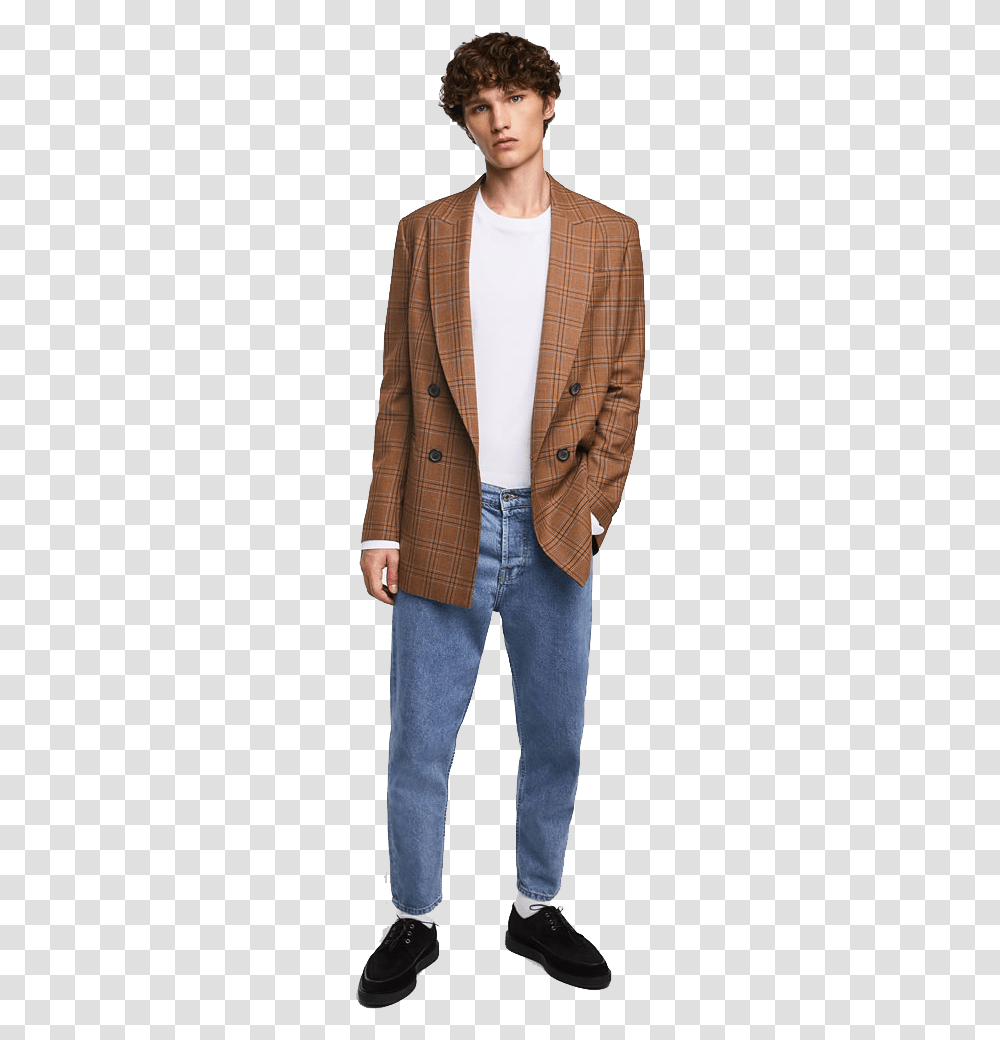 Blazer With Jeans Clipart 90's Chandler Bing Outfits, Apparel, Person, Human Transparent Png