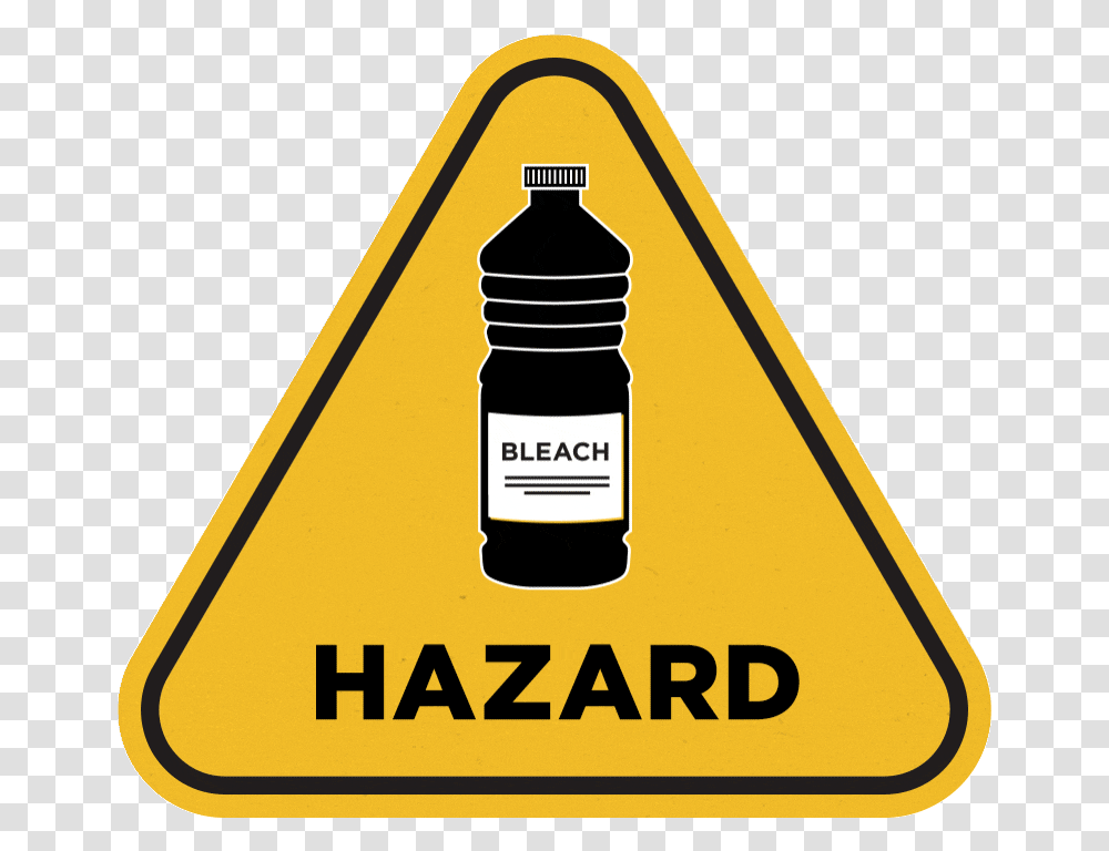 Bleach Is A Hazard Hazard And Risk Gif, Bottle, Road Sign, Ink Bottle Transparent Png