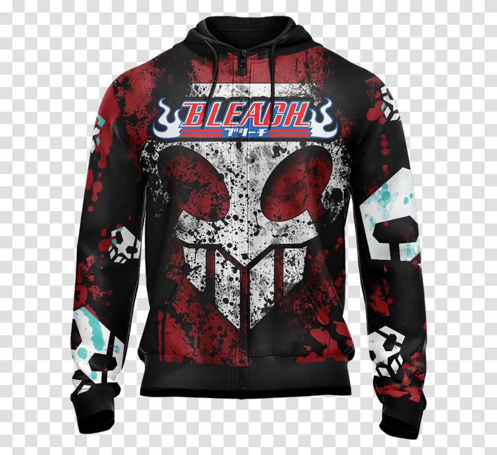 Bleach Logo Unisex Zip Up Hoodie Otakuranger Need For Speed Heat Jacket, Clothing, Apparel, Sweatshirt, Sweater Transparent Png