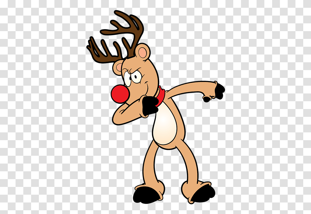 Bleed Area May Not Be Visible Dabbing Reindeer Iron Christmas Drawings Reindeer, Mammal, Animal, Wildlife, Food Transparent Png