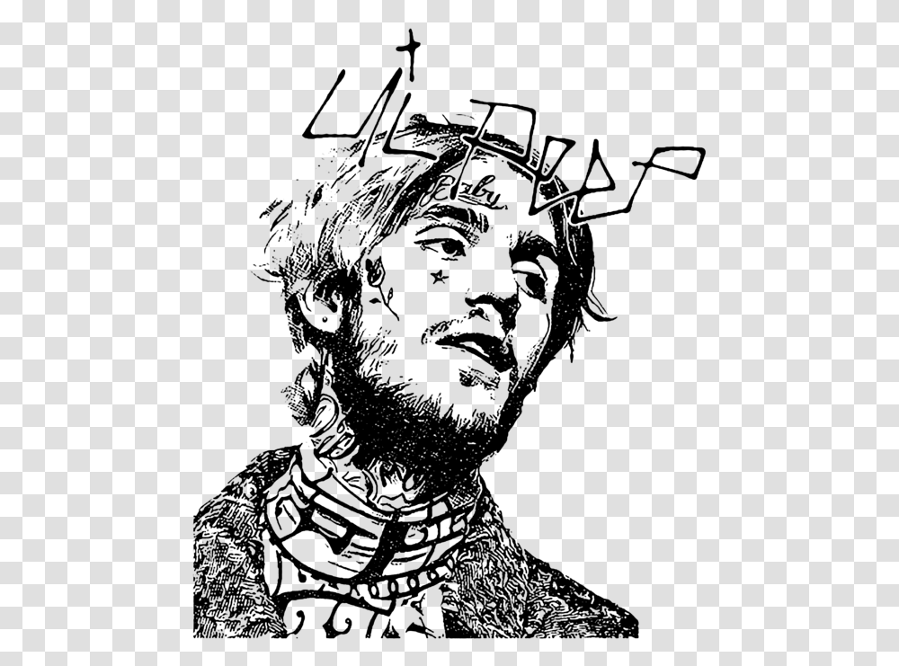 Bleed Area May Not Be Visible Lil Peep Face Sticker, Head, Silhouette, Person Transparent Png