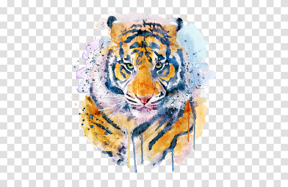 Bleed Area May Not Be Visible Tiger Face Acrylic Painting, Modern Art, Canvas, Pattern Transparent Png
