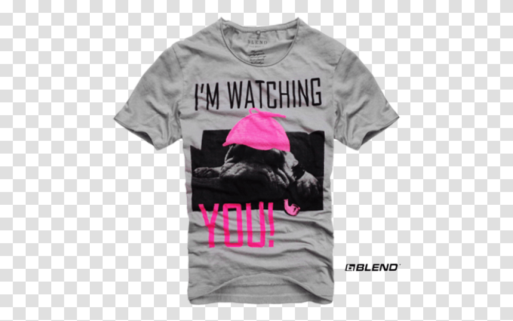 Blend Dog Smoking Pipe Graphic Printed Tshirt Im Watching Girl, Apparel, T-Shirt, Person Transparent Png