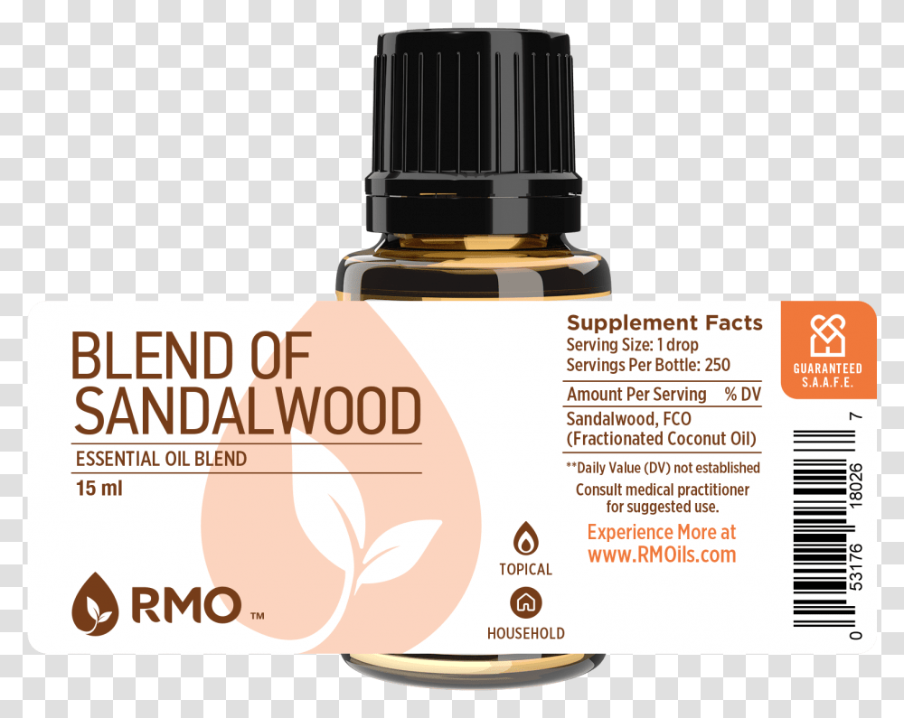 Blend Of Sandalwood Label Essential Oil Migraine Blend, Flyer, Poster, Paper, Advertisement Transparent Png