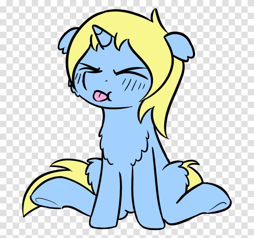 Blep Chest Fluff Cute Eyes Closed Female Filly Cartoon, Person, Human, Animal Transparent Png