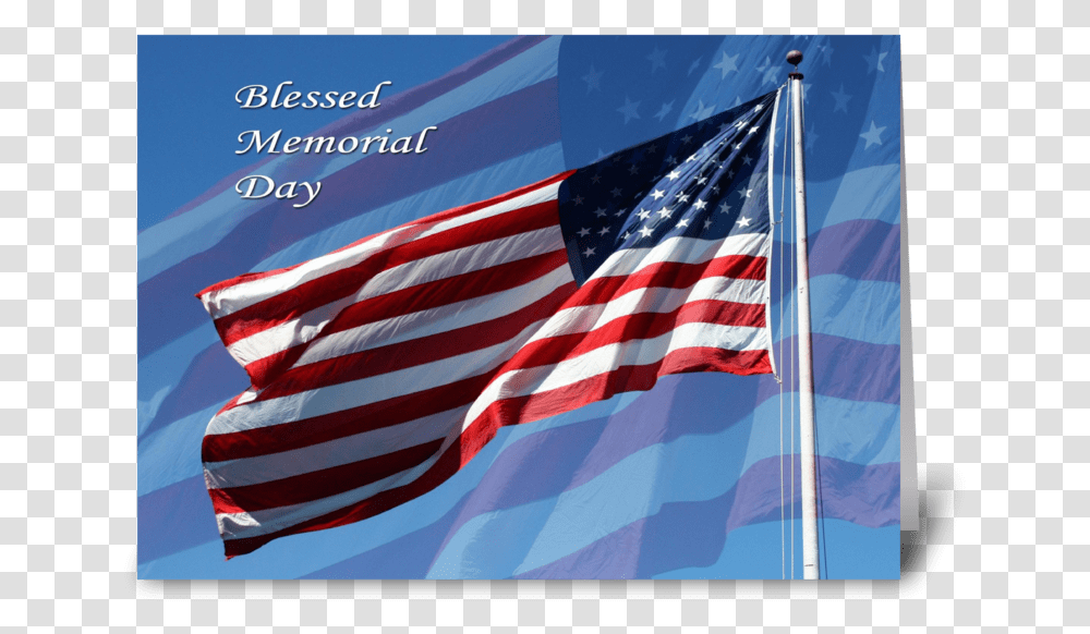Blessed Memorial Day Greeting Card, Flag, American Flag Transparent Png