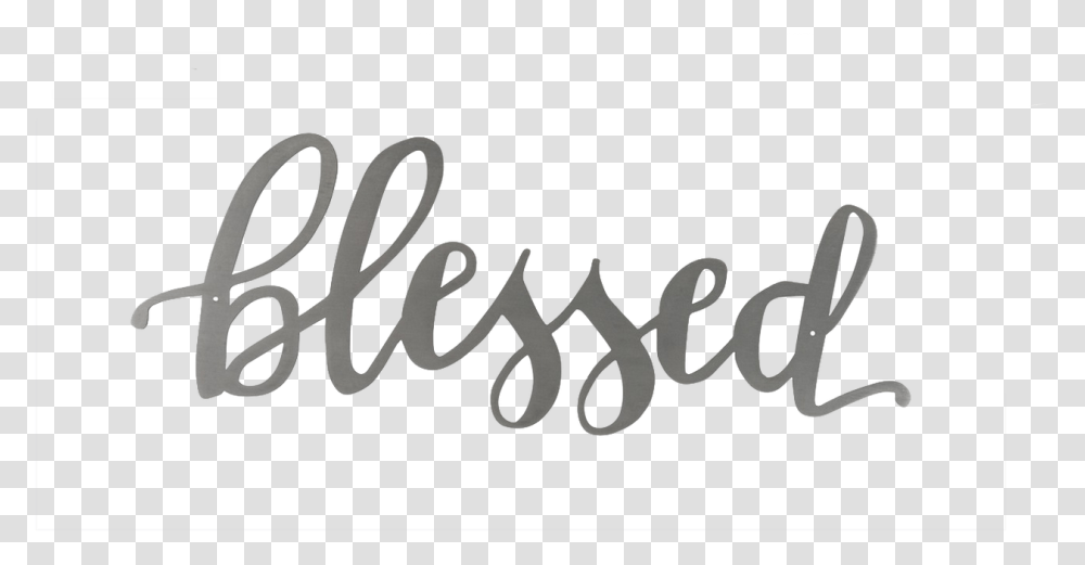 Blessed Metal Word Art Calligraphy, Handwriting, Label, Alphabet Transparent Png