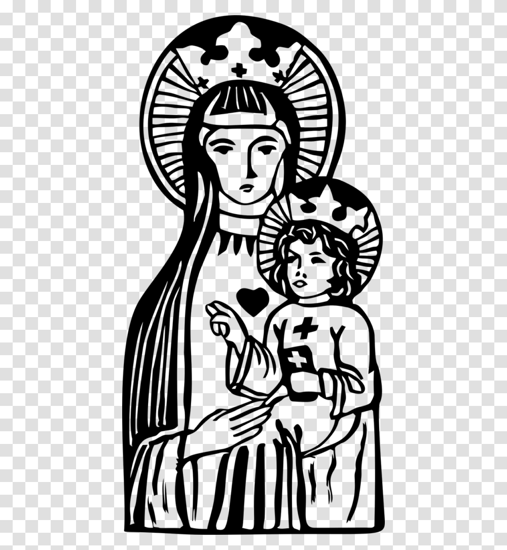 Blessed Virgin Mary Clipart Bunda Maria Vector, Gray, World Of Warcraft Transparent Png