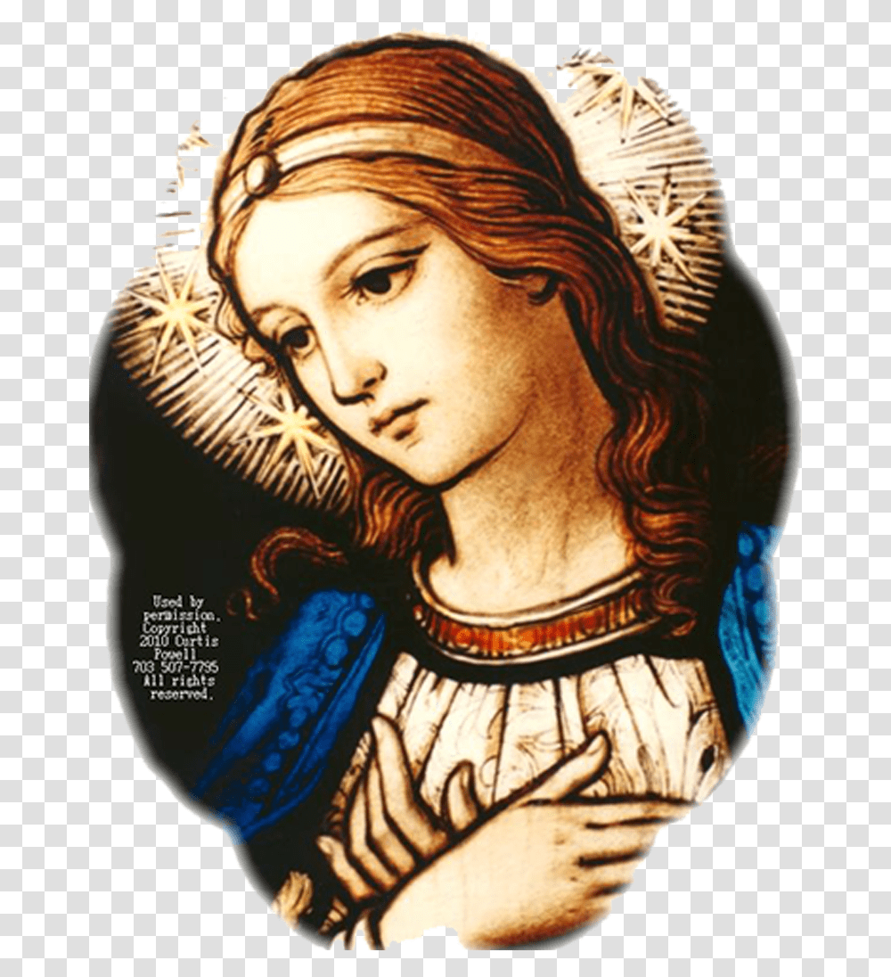 Blessed Virgin Mary S Nativity Ave Maria Stained Glass, Person, Human, Head Transparent Png