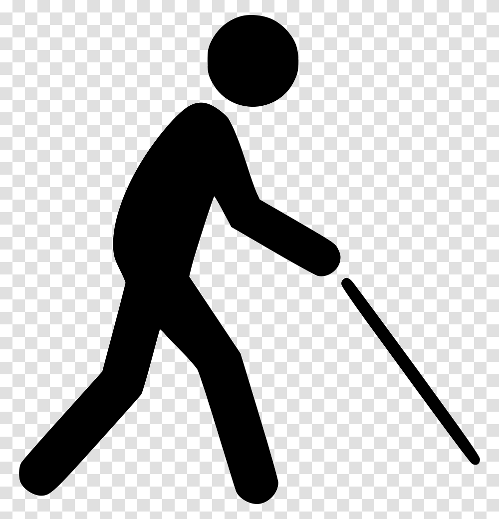 Blind Leading The Blind Clipart Blind Man Silhouette, Person, Human, Sport, Sports Transparent Png