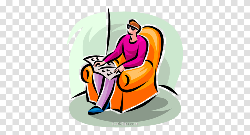 Blind Person Reading A Book Royalty Free Vector Clip Art, Human, Washing, Female Transparent Png