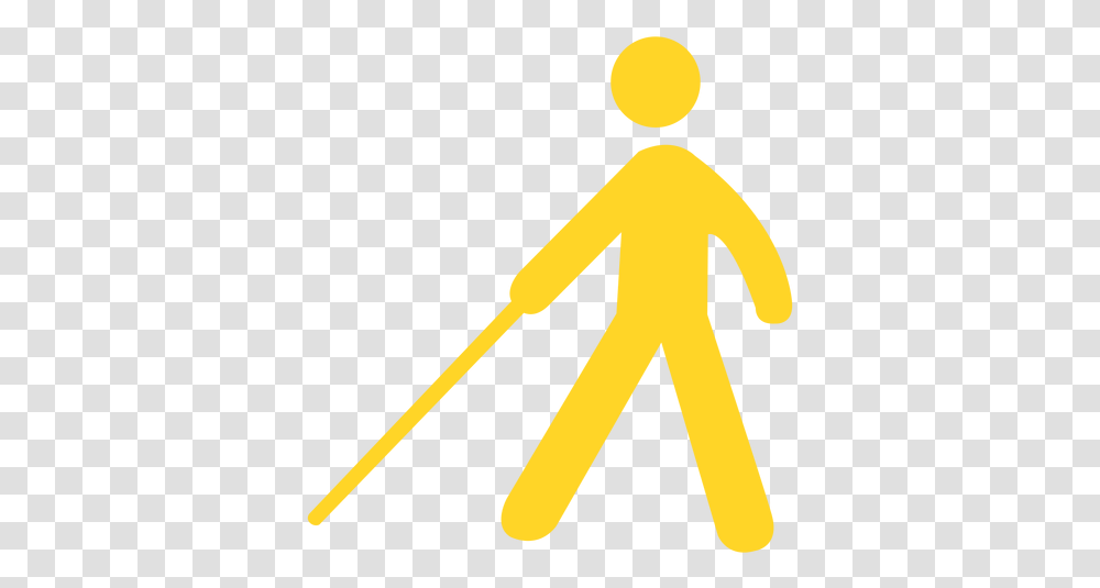 Blind Person Stick Cane Silhouette Blind People With Stick, Hammer, Tool, Pedestrian, Symbol Transparent Png