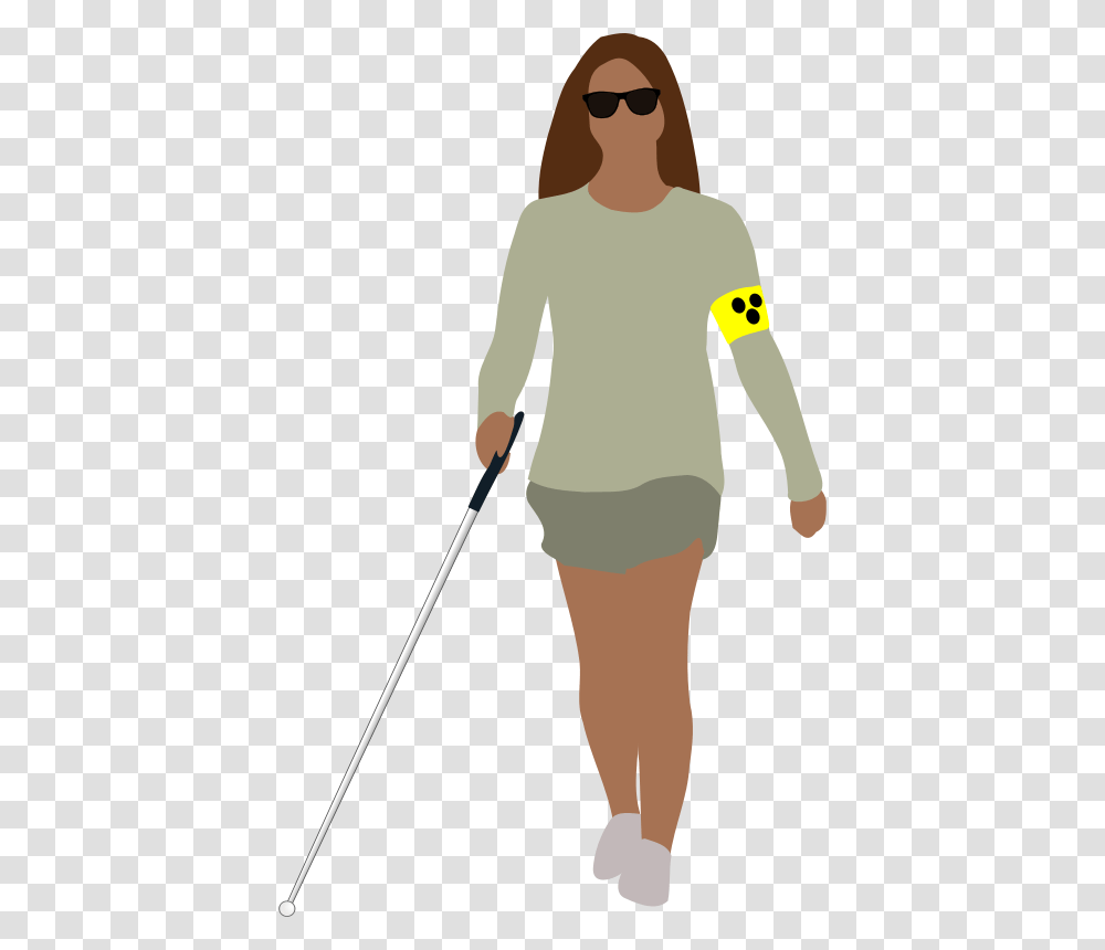 Blinde Frau, Person, Sunglasses, Sleeve Transparent Png