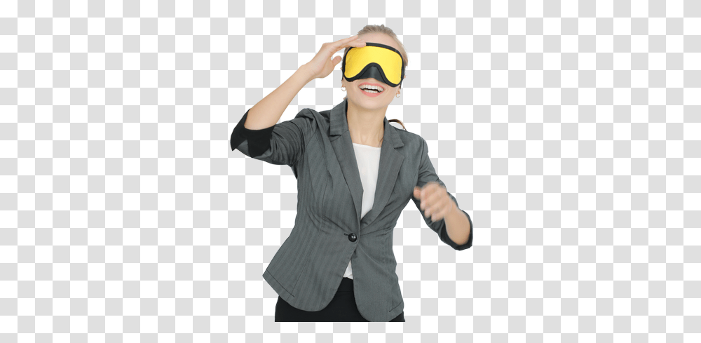 Blindfolds For Women, Clothing, Person, Coat, Blazer Transparent Png