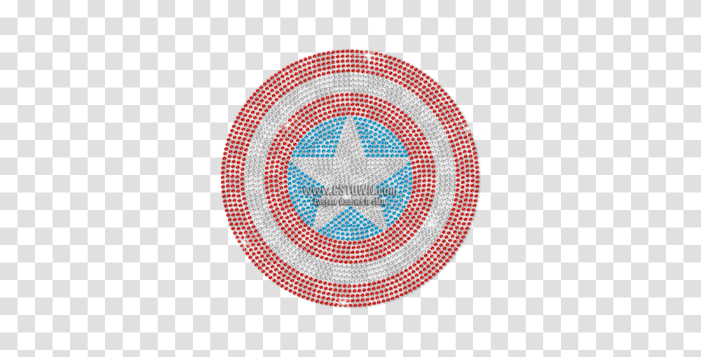 Bling Crystal Iron On Captain America Shield Transfer, Star Symbol, Rug, Emblem Transparent Png