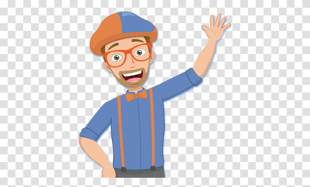 Blippi The Musical Cartoon Blippi, Person, Performer, Face, Clothing Transparent Png