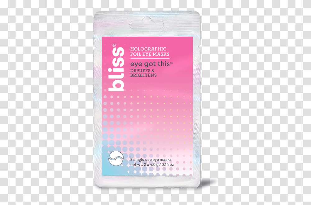 Bliss Holographic Eye Masks, Poster, Advertisement, Paper Transparent Png