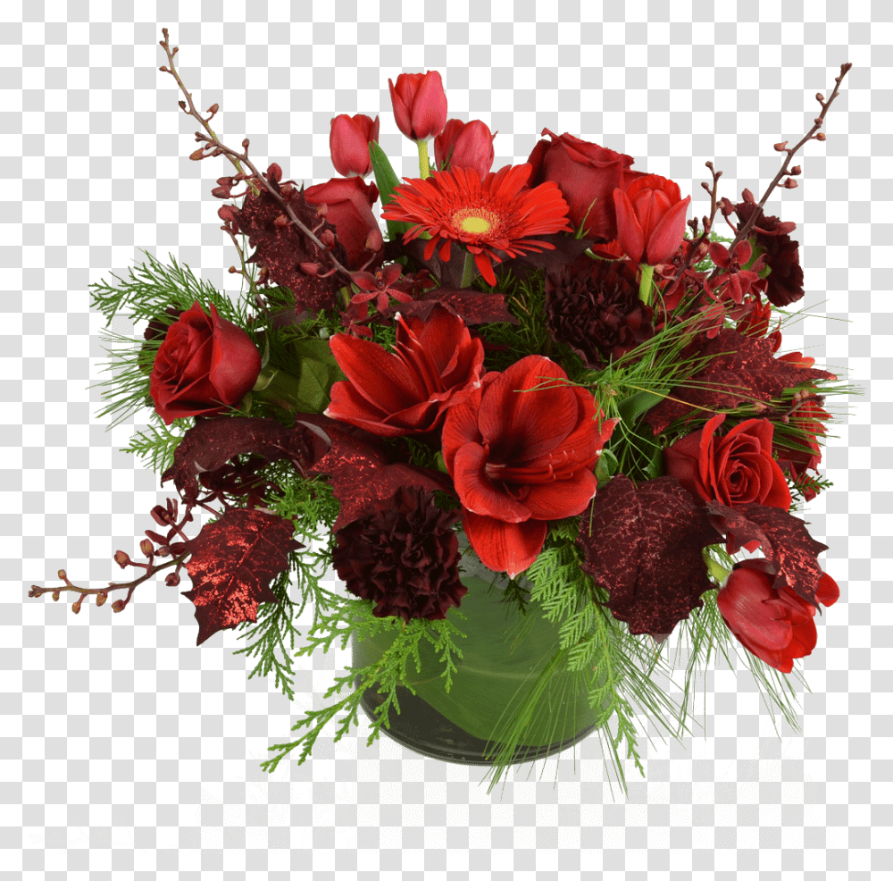 Blissful Reds Flower Arrangement, Plant, Blossom Transparent Png