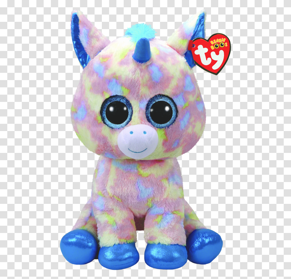 Blitz The Blue Multicoloured UnicornTitle Blitz Big Unicorn Beanie Boo, Toy, Plush, Doll, Play Transparent Png