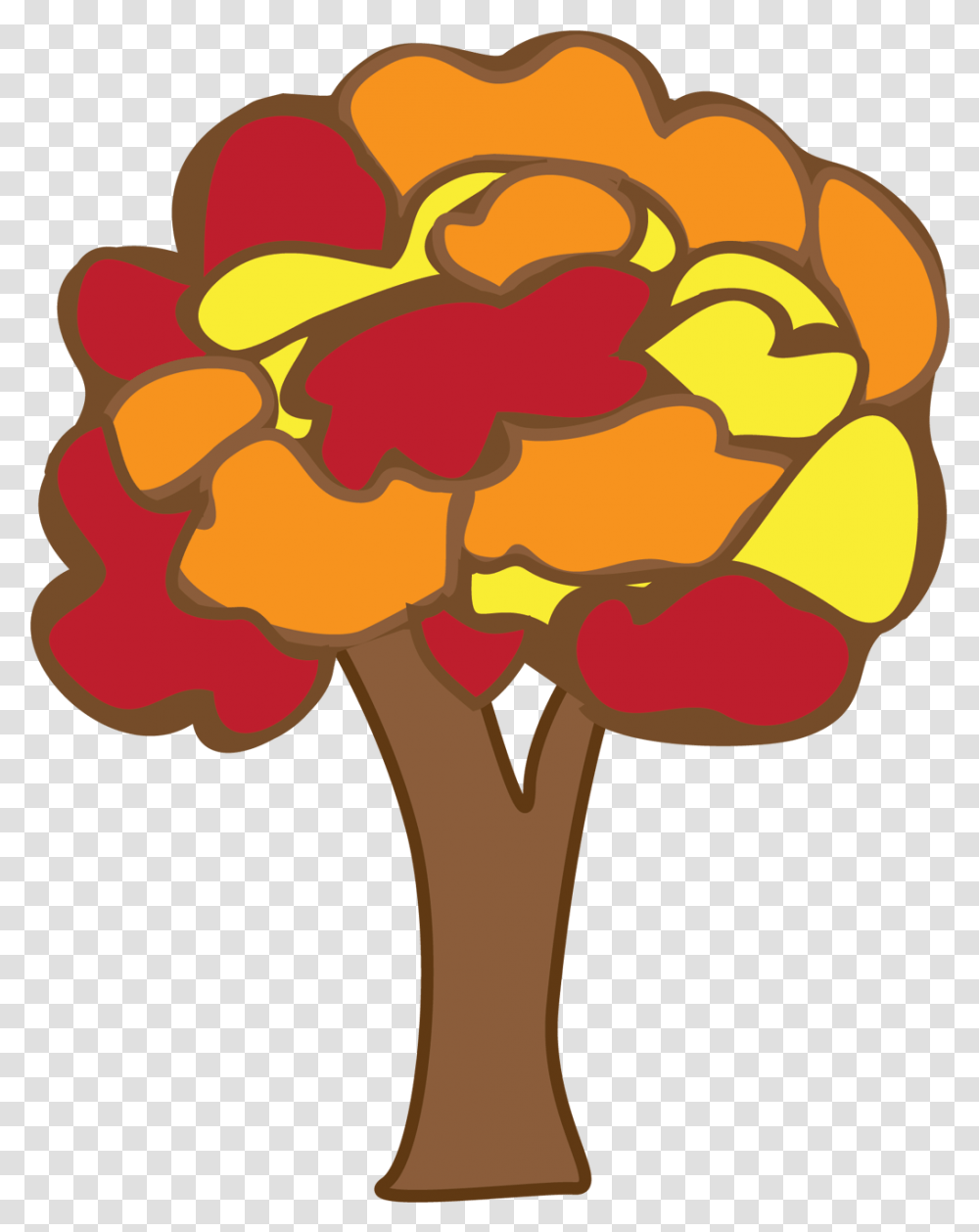 Block Colored Autumn Tree Tree Doodle, Plant, Graphics, Art, Musical Instrument Transparent Png