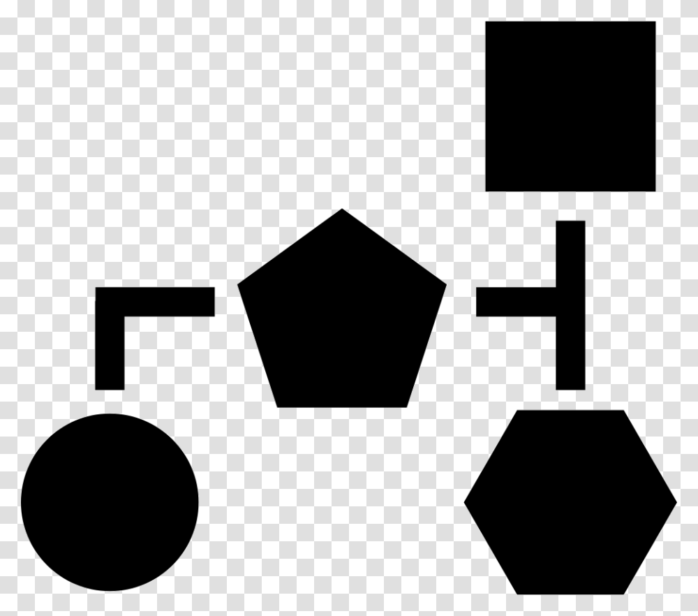 Block Scheme Of Basic Black Geometric Shapes Icon Free, Stencil, Recycling Symbol Transparent Png