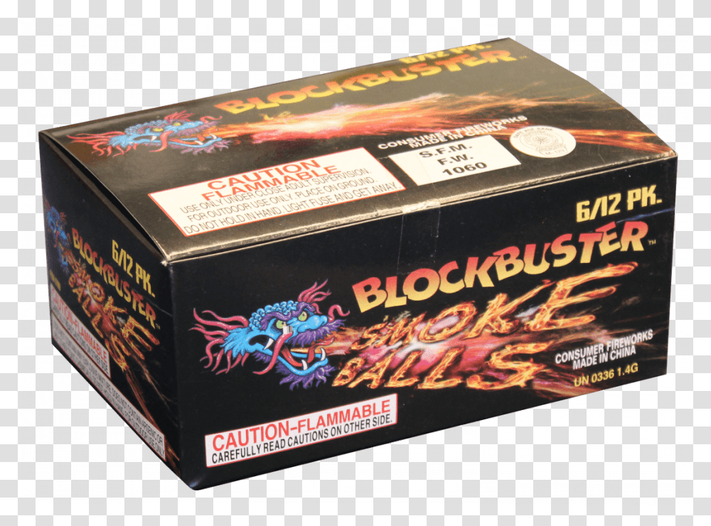 Blockbuster Smoke Balls Box Box, Carton, Cardboard, Label Transparent Png