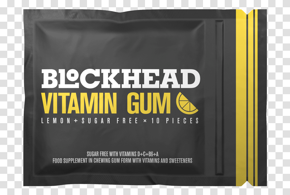 Blockhead Vitamin Gum Vitamin D Chewing Gum, Bag, Advertisement, Billboard Transparent Png