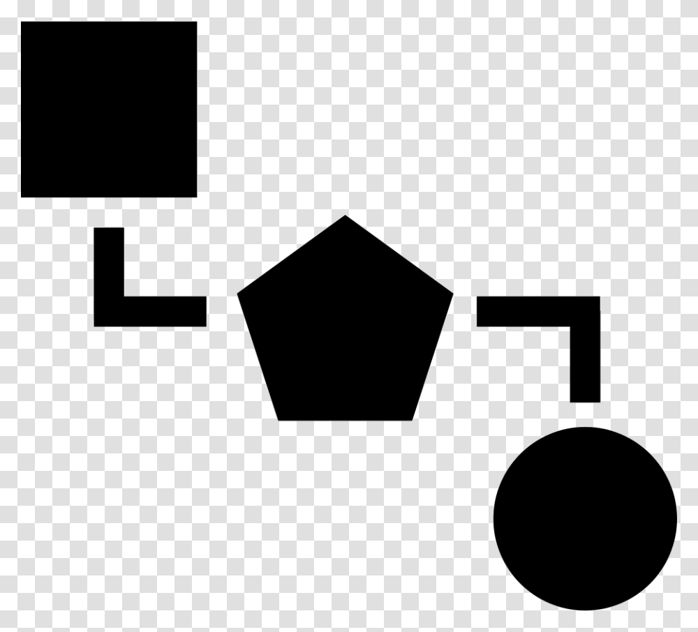 Blocks Scheme Of Three Black Geometric Shapes Scheme Icon, Recycling Symbol, Number Transparent Png