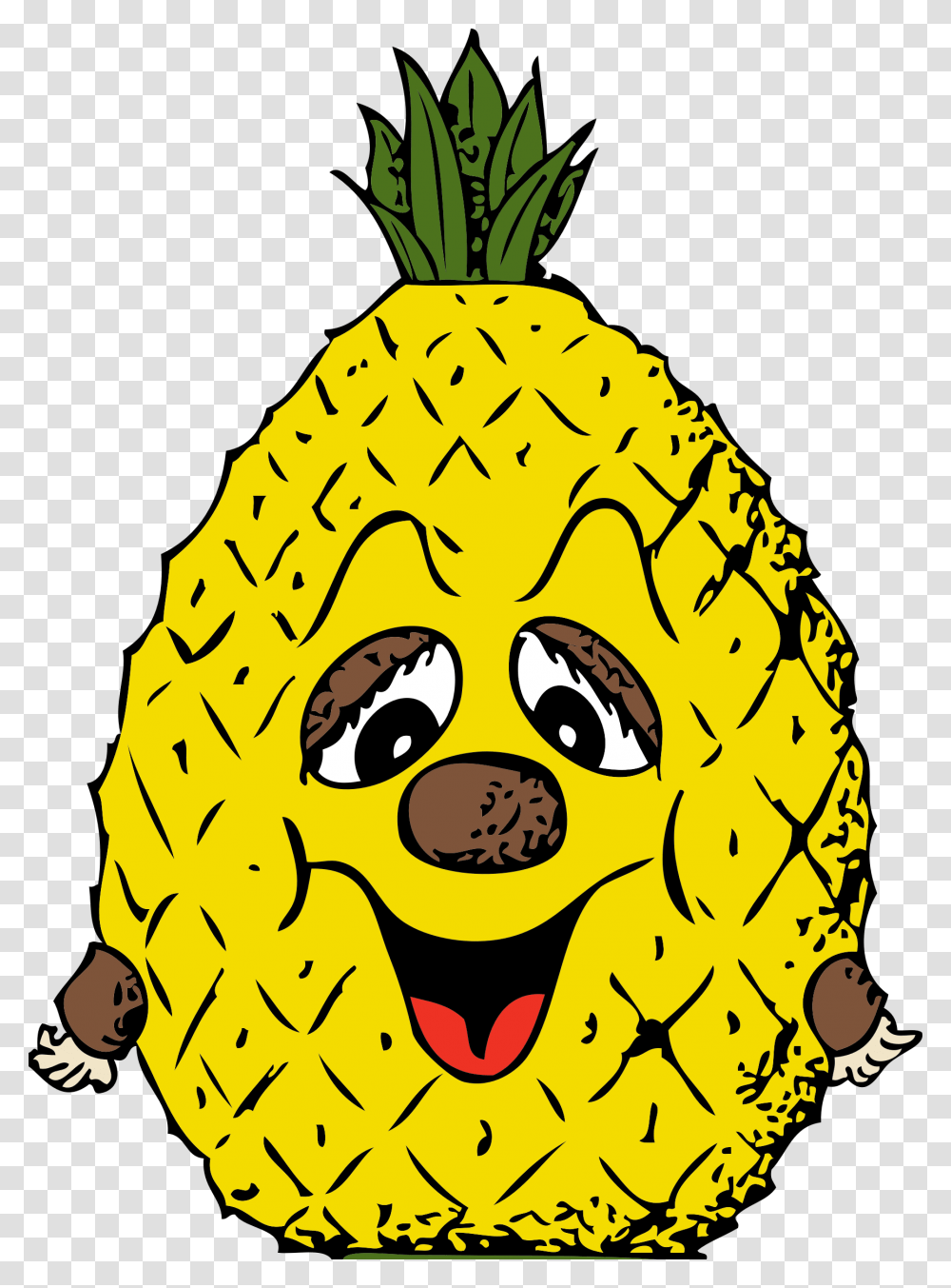 Blog Pineapple Clipart Free Clip Art Images Image 9 Cartoon Pineapple, Plant, Food, Fruit Transparent Png