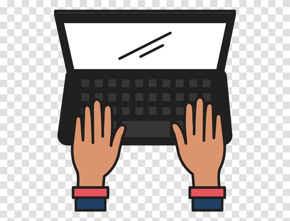 Blog Typing Laptop Hand Illustration, Apparel, Pc Transparent Png