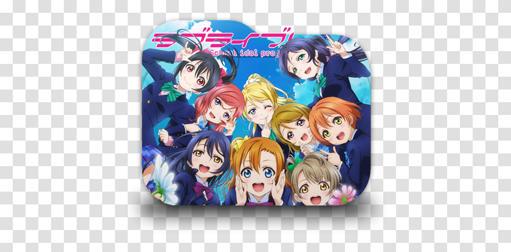 Bloganime Love Live Folder Icon, Manga, Comics, Book, Person Transparent Png