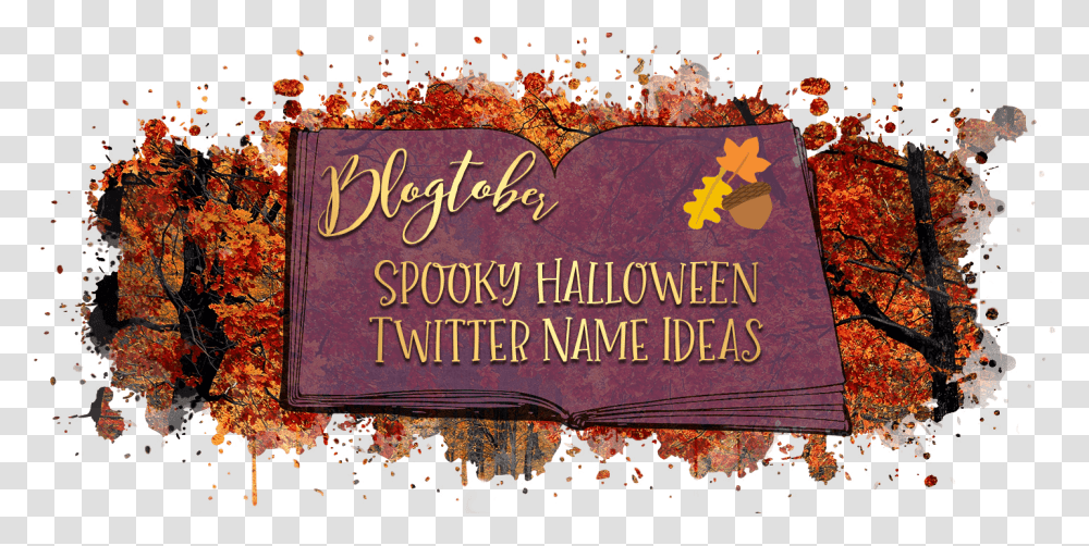 Blogtober Spooky Halloween Twitter Name Ideas Halloween Name Ideas, Paper, Plant, Crowd Transparent Png