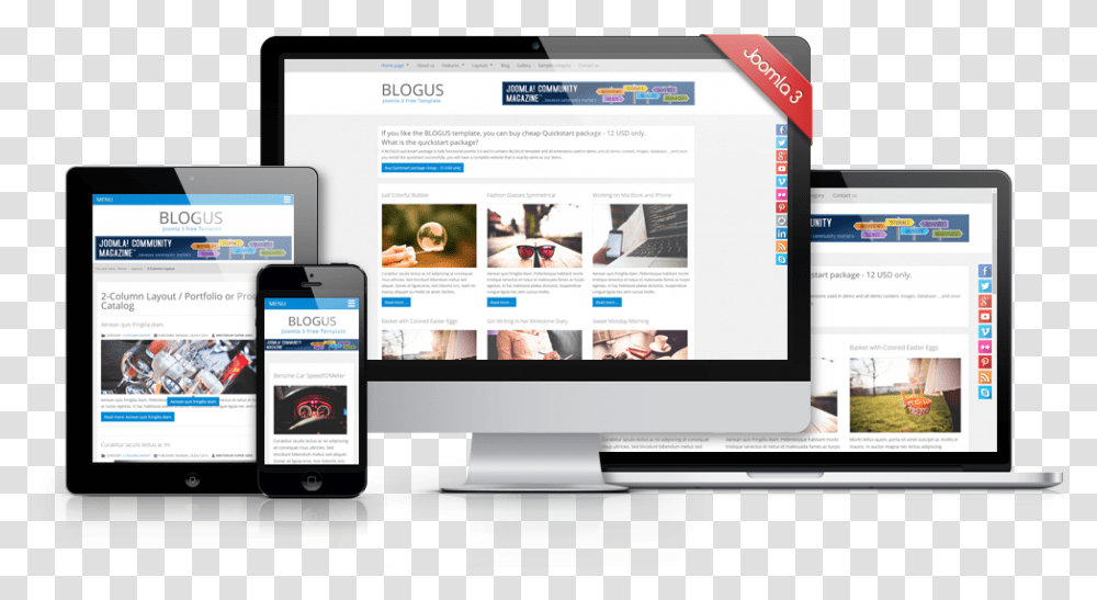 Blogus Joomla 3 Rwd Free Template Showcase Template Joomla 3 Responsive Free, Mobile Phone, Electronics, Cell Phone, Computer Transparent Png