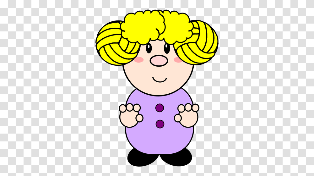 Blond Cartoon Girl, Rattle, Toy, Baby Transparent Png
