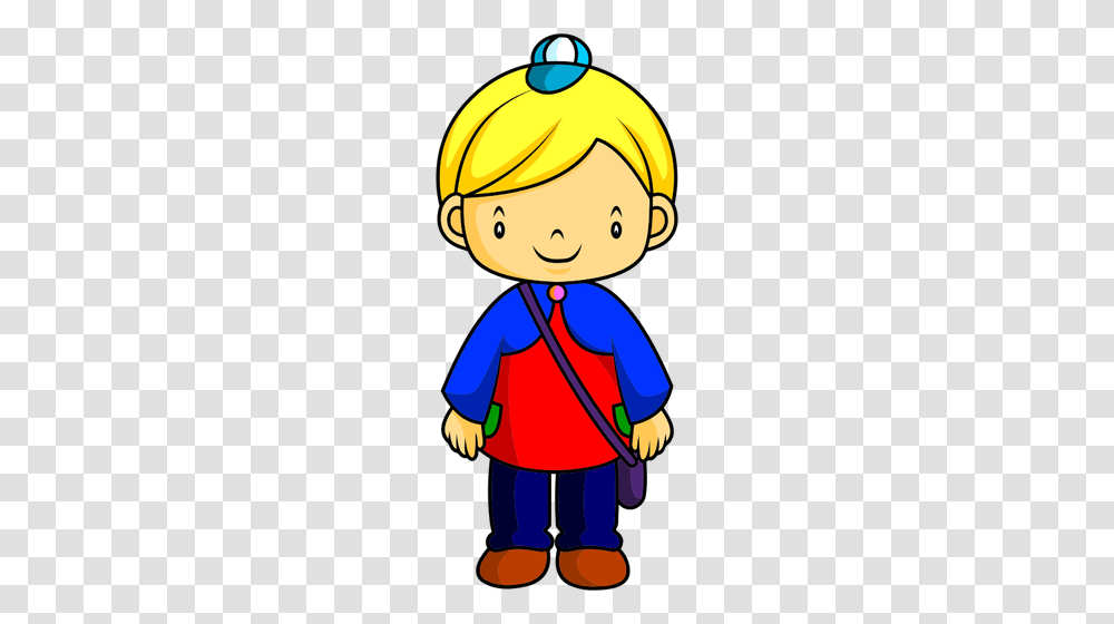 Blond Child With Bag, Apparel, Toy, Hat Transparent Png