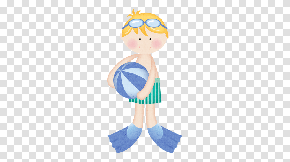 Blond Haired Boy With Beach Ball A Day In The Water Clipart, Doll, Toy, Person, Human Transparent Png