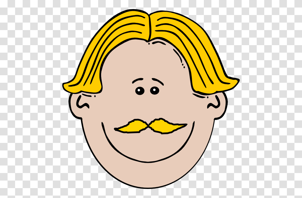 Blond Man With Mustache Svg Clip Arts Blonde Hair Male Cartoon, Face, Label, Banana Transparent Png