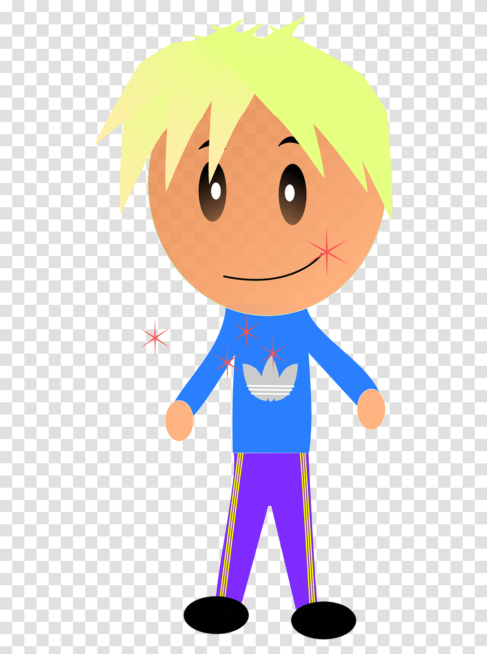 Blonde Animated Boy, Outdoors, Nature, Photography Transparent Png