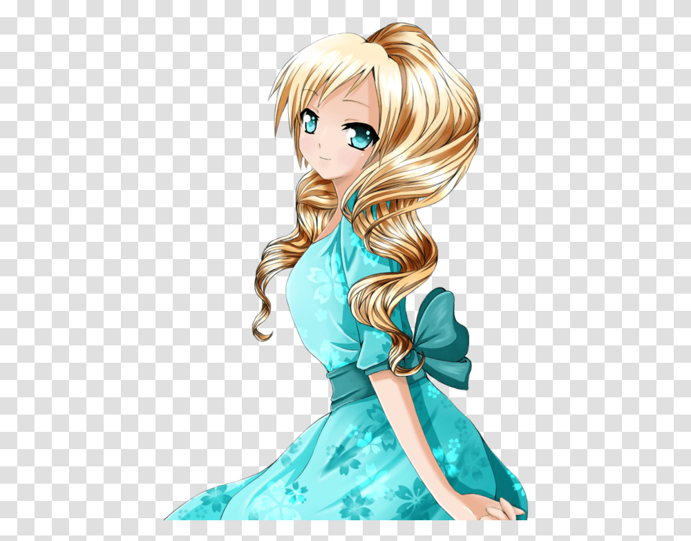 Blonde Anime Girls With Curly Hair, Manga, Comics, Book, Doll Transparent Png